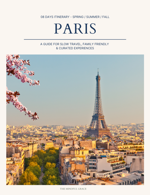 Paris family itinerary printable guide cover