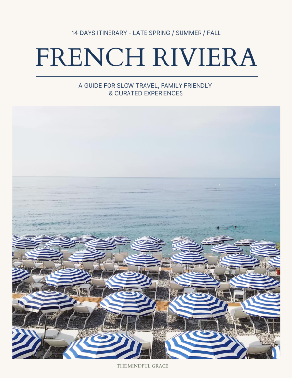 French Riviera family itinerary printable guide cover